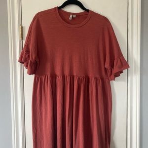 ASOS frill sleeve t-shirt dress
